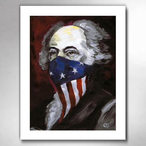 JOHN ADAMS - Revolutionary Outlaw - American Painting 11x14 Art Print by Rob Ozborne