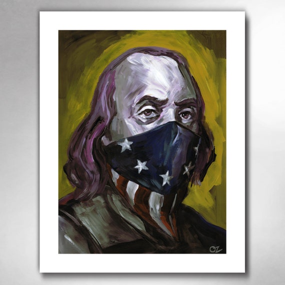 BEN FRANKLIN - Bad Boy for Life - American 11x14 Art Print by Rob Ozborne