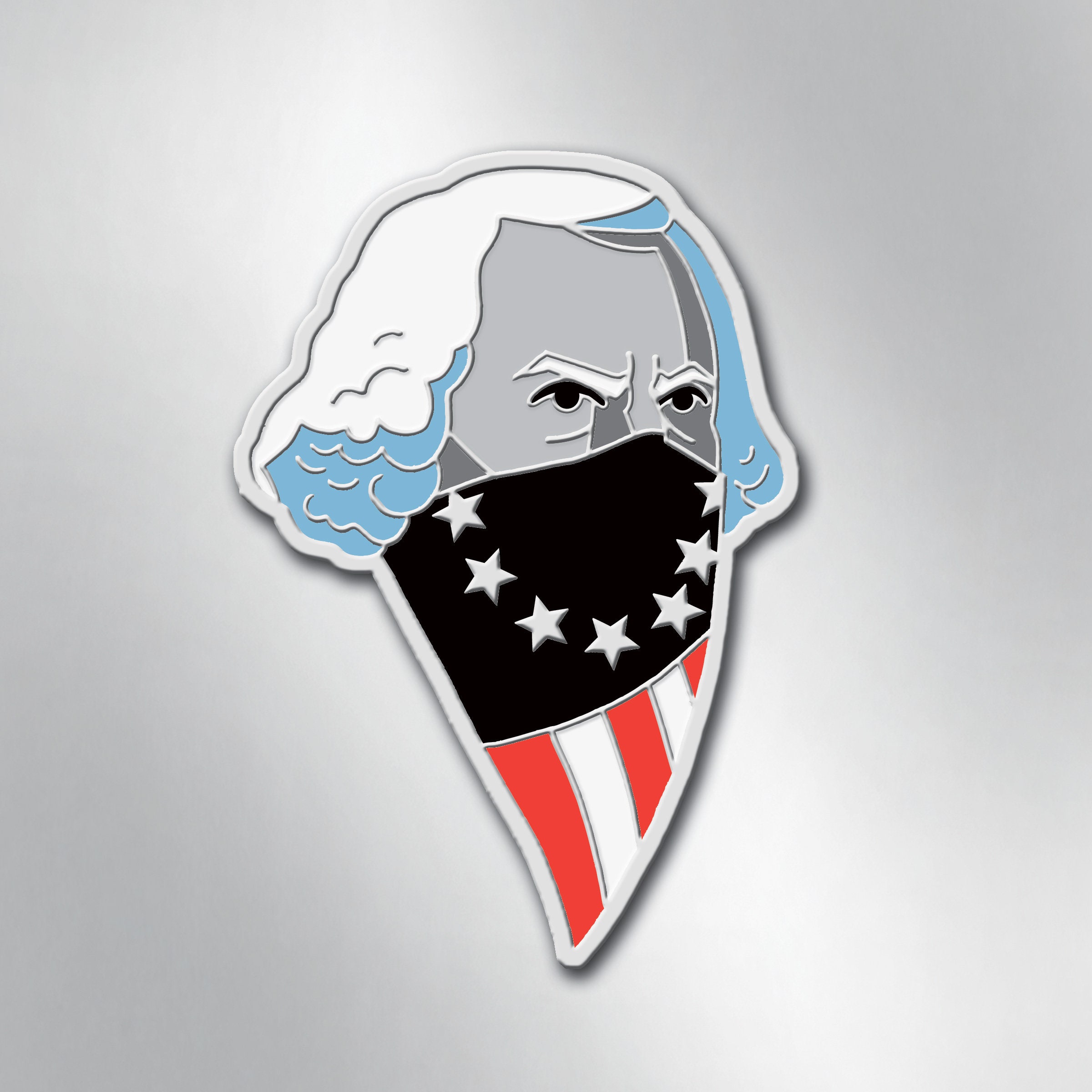 WASHINGTON Enamel Pin American USA Freedom Pin Collectible Art Pin by Rob Ozborne