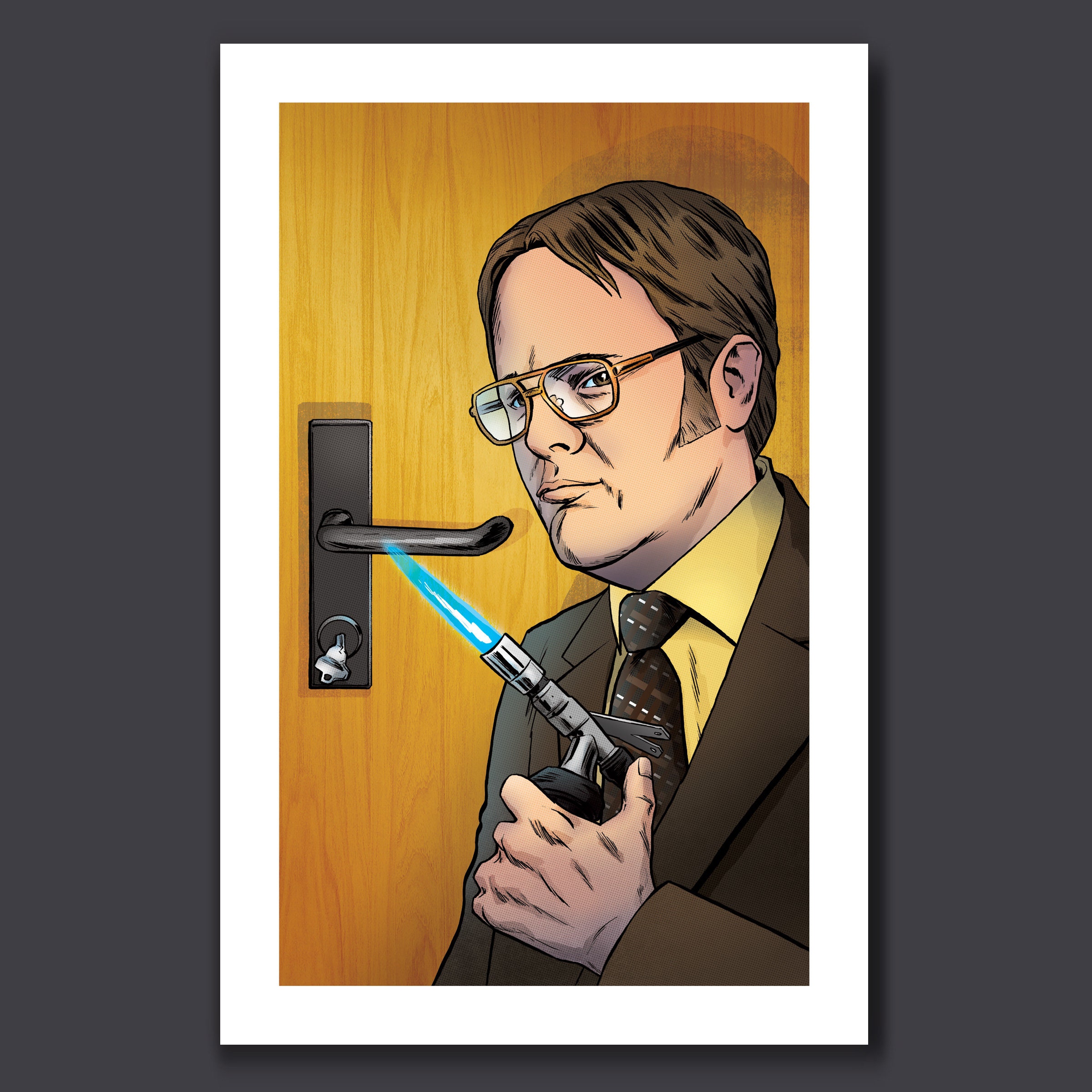 DWIGHT SCHRUTE the Office Fire Safety Drill 11x17 Art - Etsy