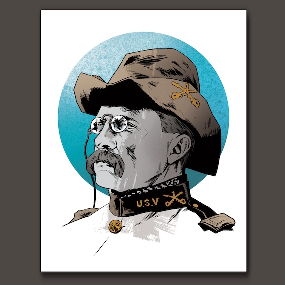 TEDDY ROOSEVELT Rough Rider Art Print by Rob Ozborne