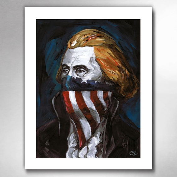 THOMAS JEFFERSON - Revolutionary Writer - American Painting 11x14 Art Print by Rob Ozborne