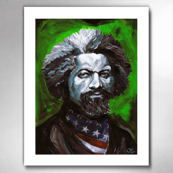FREDERICK DOUGLASS - From Slavery To Freedom - American Painting 11x14 Art Print by Rob Ozborne
