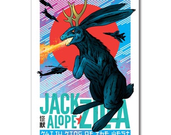 JACKALOPE-ZILLA - The New Edition - 13x19 Art Print by Rob Ozborne