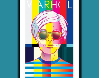 ANDY WARHOL - 15 Minutes of Fame - Pop Art Print 11x17 by Rob Ozborne