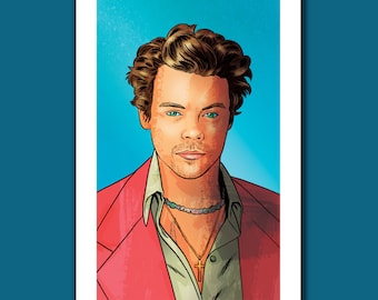 HARRY STYLES - Rock Pop Musical Artist - Tribute Art Print 11x17 by Rob Ozborne