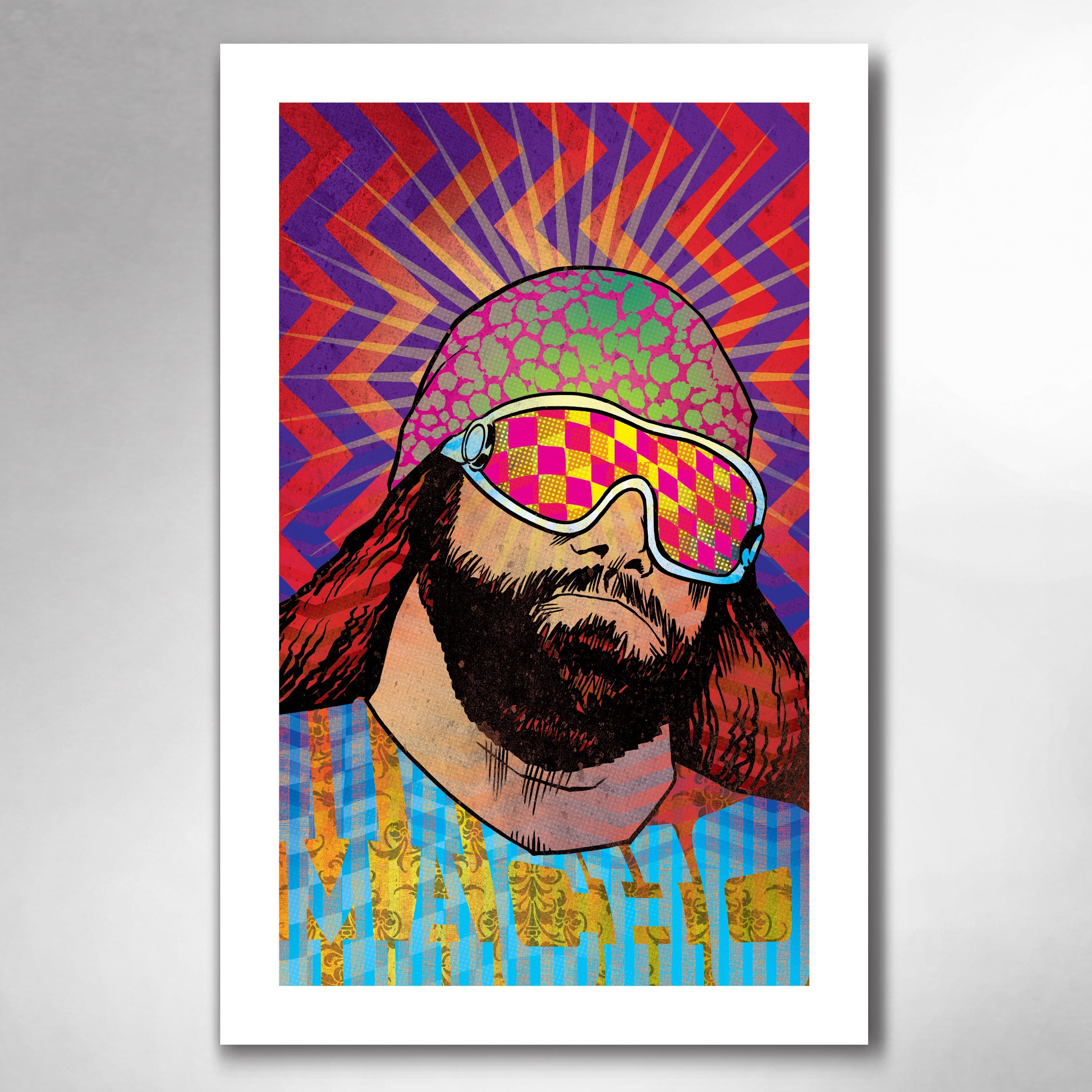 MACHO MAN Randy Savage Wrestling Art Print 11x17 by Rob Ozborne