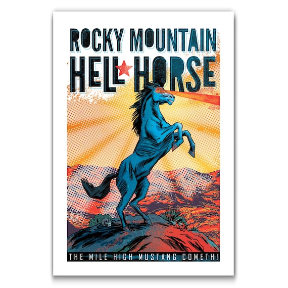 HELL HORSE - Rocky Mountain Mustang Monster - Art Print by Rob Ozborne