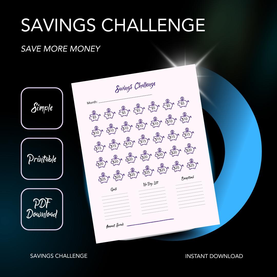 Savings Color In Savings Tracker Printable | Money Saving Challenge | Color in Savings ...
