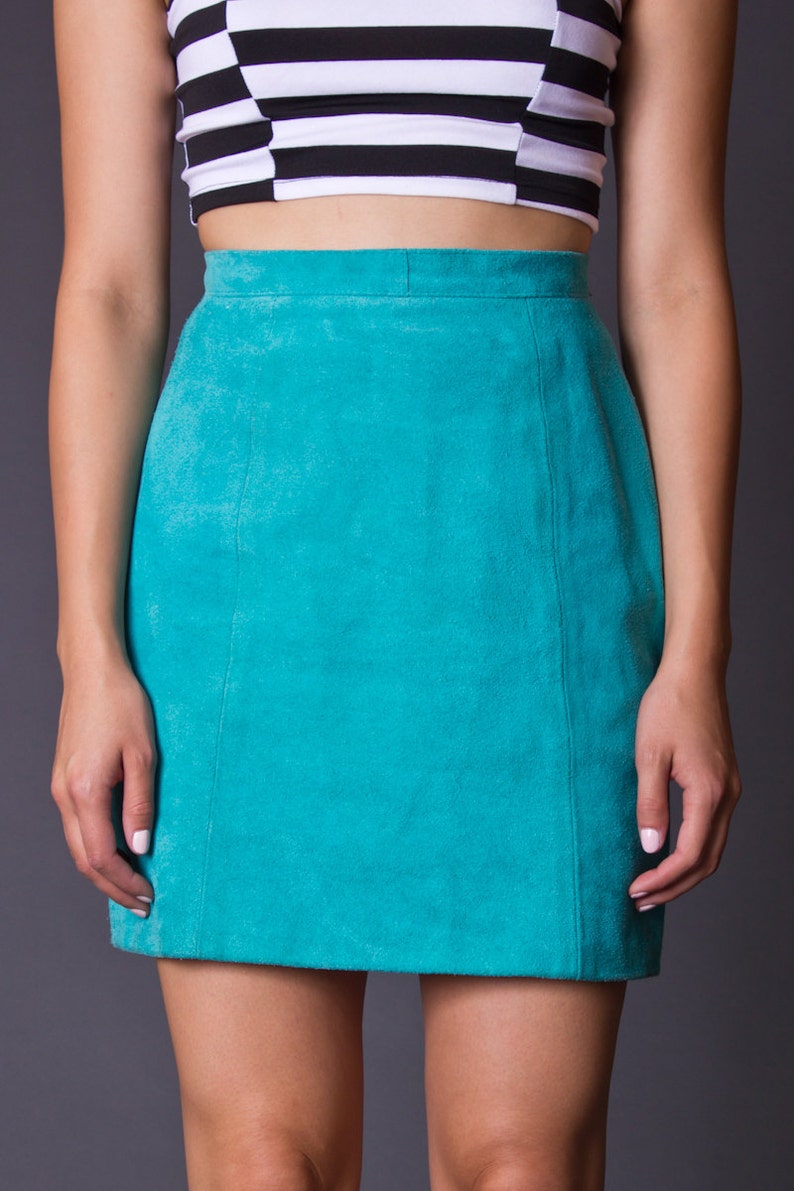 mini turquoise skirt