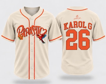 Karol G Tropicoqueta Jersey Shirt, Music Festival Outfit, Personalized Fan Gift, Unisex Baseball Jersey, Concert Outfit
