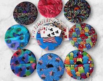 Playing Card Holder with a Pocket, Handmade with CD’s, Patriotic, Cats, Dogs