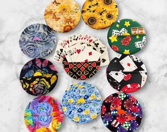 Soporte de bolsillo para cartas, organizador de cartas hecho a mano, baraja de cartas, flores