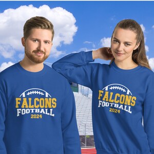 Custom Football Sweatshirt, Customized Football Sweatshirt, Football Spiritwear, Team Spirit Shirt, Team Sweatshirt, Game Day Sweatshirt