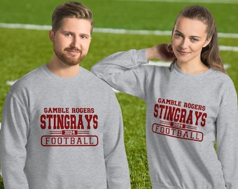 Custom Football Sweatshirt, Football Spiritwear, Football Mom Shirt, Football Dad Shirt, Team Spiritwear, School Mascot Sweatshirt