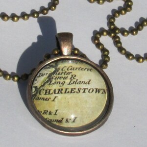 Charleston Historic Map Necklace image 2