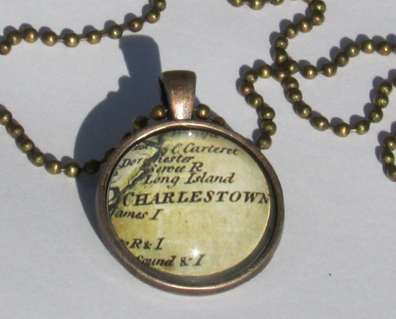 Charleston Historic Map Necklace image 2