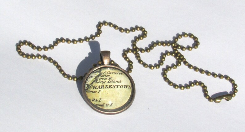 Charleston Historic Map Necklace image 3