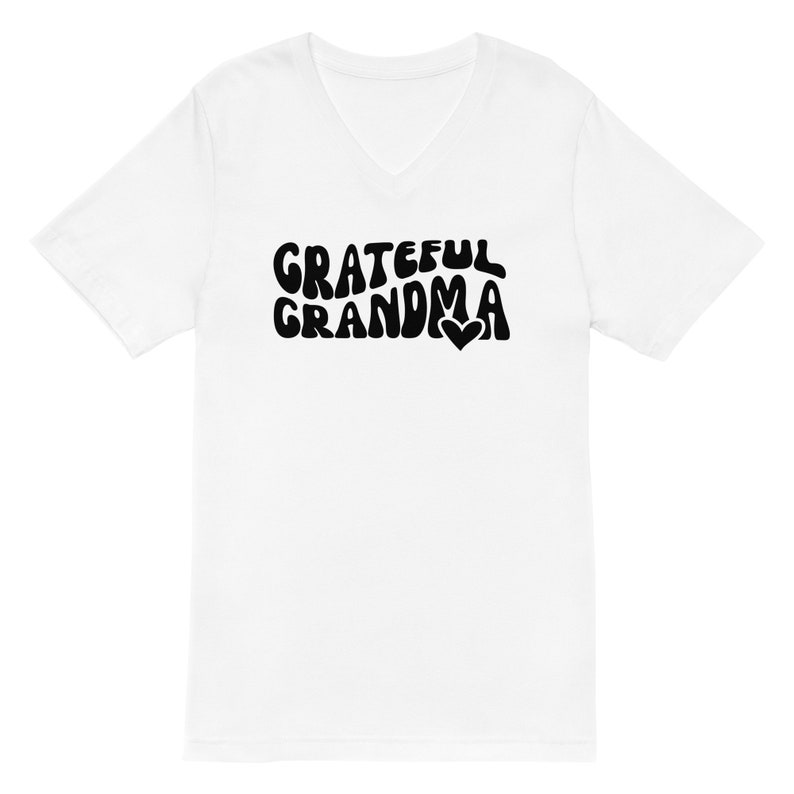 Unisex Short Sleeve V-Neck T-Shirt, Blessed Grandma