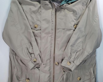 Chaqueta parka vintage Mackintosh Paul Smith, talla M, color beige, estilo utilitario, British Heritage.