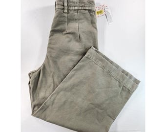 We The Free High Rise Wide Leg Utility Pants Sage Green Cotton NWT 30
