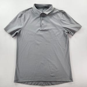 Polo Lululemon Evolution M Gris, Camiseta Deportiva de Golf con Tejido Elástico de Alto Rendimiento