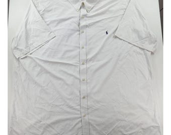 Polo Ralph Lauren Performance-shirt witte button-down 4XLT klassieke pasvorm