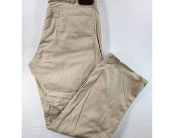 Polo Ralph Lauren Pantalon droit en sergé 5 poches 36 x 30 Kaki vintage Style décontracté