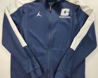 ジョーダン ナイキ トラックジャケット ネイビー ホワイト フルジップ ラージ スポーティー ストリートウェア