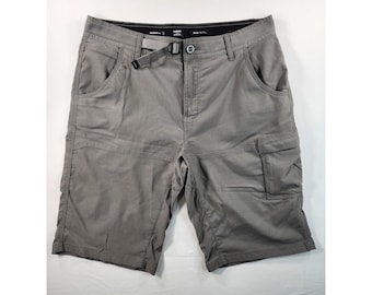 prAna Stretch Zion II Shorts 33 Charcoal Cargo Wandern ReZion Herren