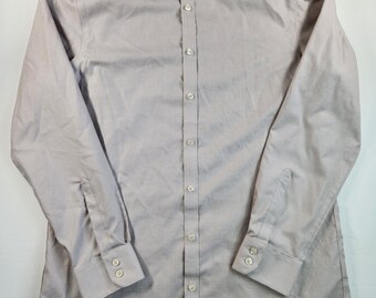 Charles Tyrwhitt 16.5 35 Extra Slim Beige Karo Bügelfrei Kleid Hemd