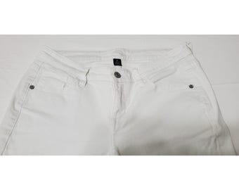 Tommy Bahama Denim Ana Twill Ankle Jeans 8 Blanco Elástico #500004