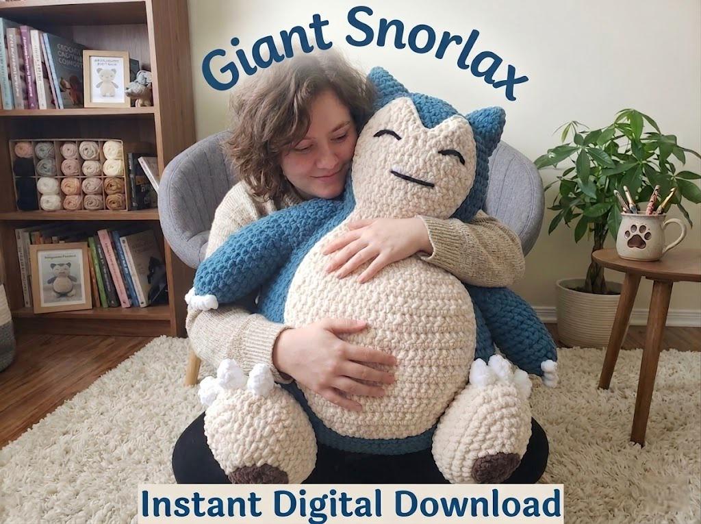30 Snorlax Crochet Patterns for Giant Plushies, Tiny Amigurumi, and Cozy Handmade Gifts 11 Giant Snorlax Crochet Pattern | Easy Pokemon Crochet Plushie PDF