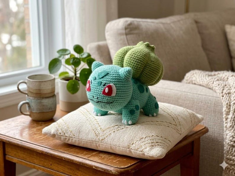 Bulbasaur Amigurumi Crochet Pattern PDF | Crochet Pokemon Plushie Toy ...