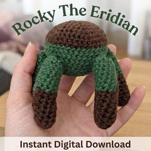 Virkmönster för Rocky Eridian | Project Hail Mary Amigurumi | Sci Fi Alien Plysch DIY Guide | Handgjord födelsedagspresent | Rymddocka PDF