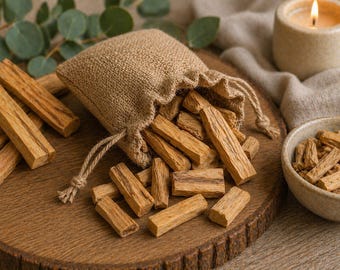 Bolsita de Palo Santo 50 g – Ambientador natural para armarios – Fragancia para el hogar – Regalo relajante – Decoración zen