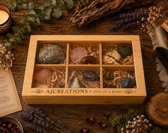 Coffret Mystique de 15 Pierres Naturelles et Cristaux - Collection Spirituelle AJCREATIONS