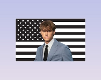 Conrad Fisher Black American Flag Tapestry – The Summer I Turned Pretty Wall Art | TV Fan Flag | Dark Aesthetic Bedroom Decor