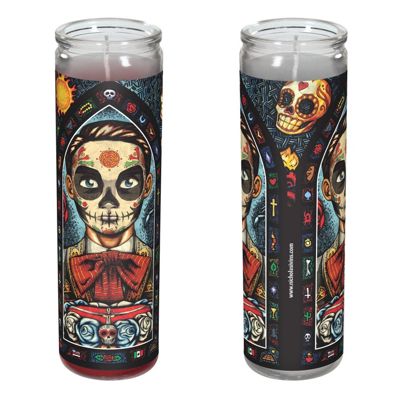 Mexican Day of the Dead Candle Muerto Etsy