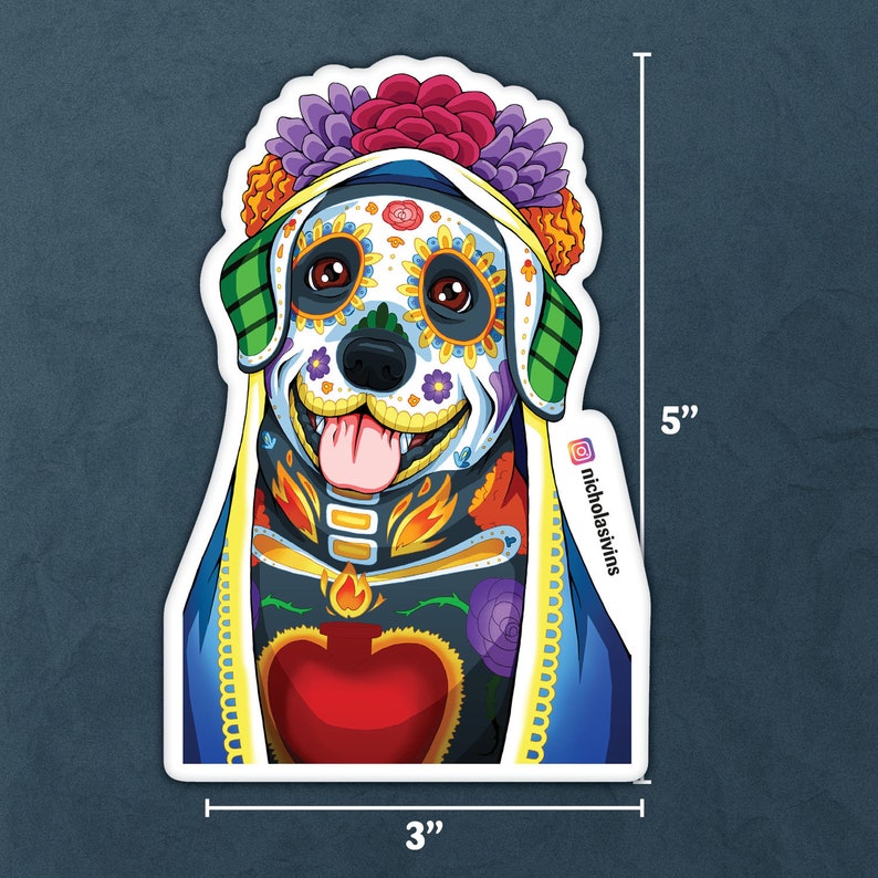Day of the Dead Dog Labrador Sticker mariangel Etsy