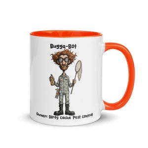 Bugga-Bot Mug — Funny Computer Bug Humor Gift — Tech Geek Mug — IT Professional Gift — Programmer Gift