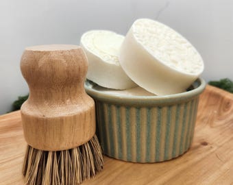 All Natural Coconut Oil Dish Soap Bar in Reusable Ramekin
