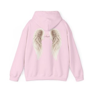 Sudadera con capucha de alas de ángel etéreas para mujer, sudadera con estampado celestial, sudadera con capucha de estética espiritual, regalo de jersey con alas boho, sudadera con capucha con estampado de ángel imagen 13