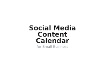 12-Month Social Media Content Calendar Spreadsheet | Strategy Template (Digital Download)
