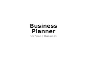 Small Business Planner Spreadsheet | Strategic Planning, Goal Tracker, KPI Dashboard (Digital Download)