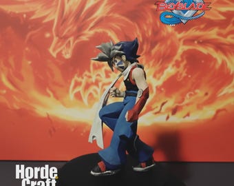 Kai Hiwatari Inspired Beyblade spin figurine fan art resin statue