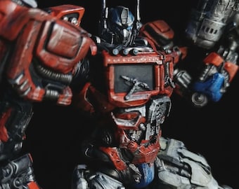 Transformers Inspired Optimus Prime Fanart Painted Resin Figurine Statue