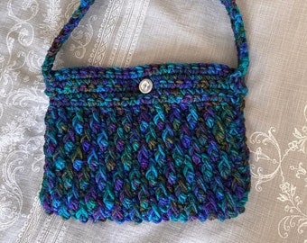 Crochet Crossbody Bag | Crochet Handbag | Multi-Color Crossbody Purse | Crochet Bag