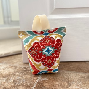 Door Stopper, Empty-You fill | Low Shipping Charges | Door Wedge | Fabric Door Stopper | Multicolored Ikat Home Decor Fabric