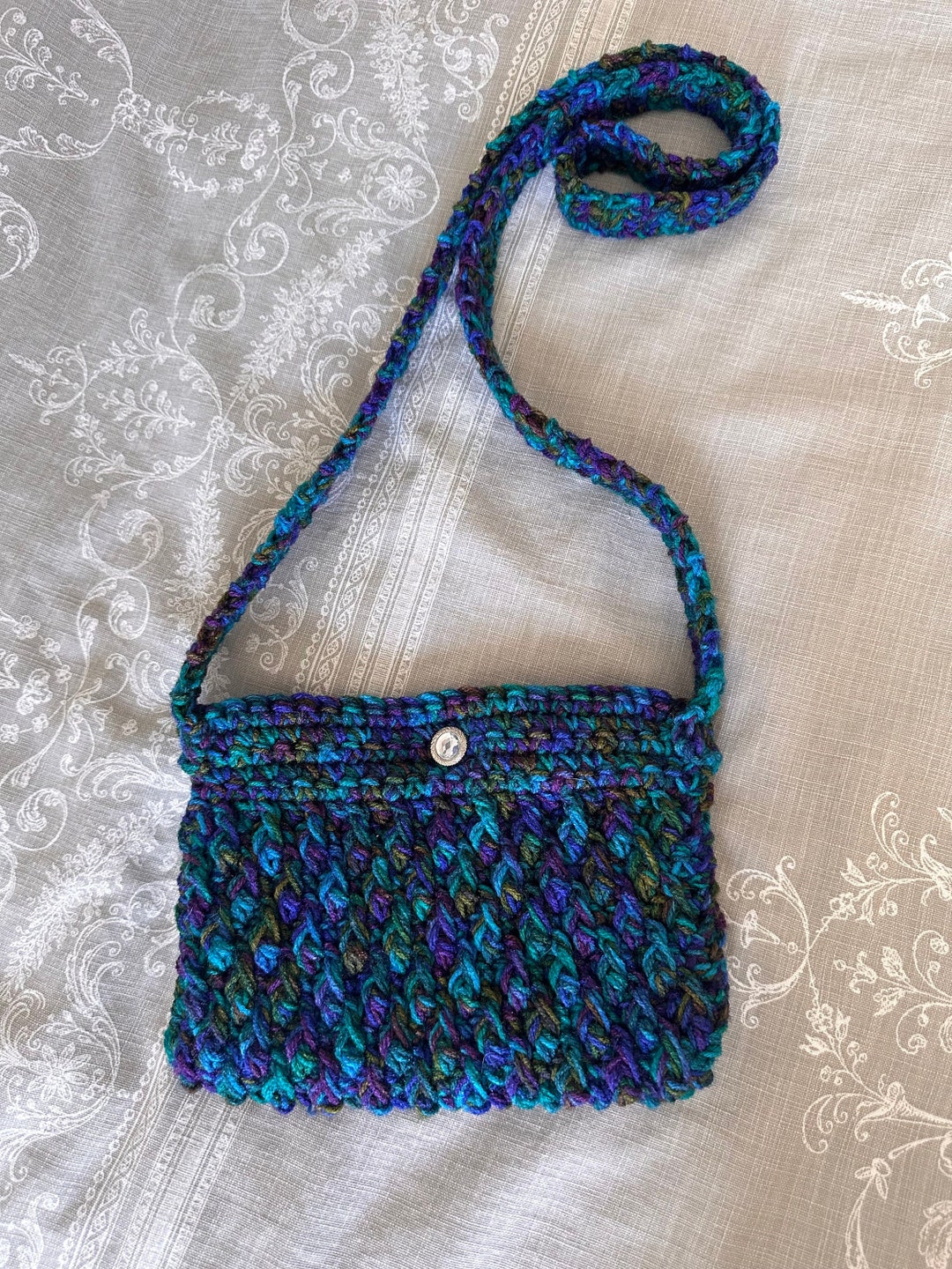 Crochet Crossbody Bag Crochet Handbag Multicolor Crossbody Purse